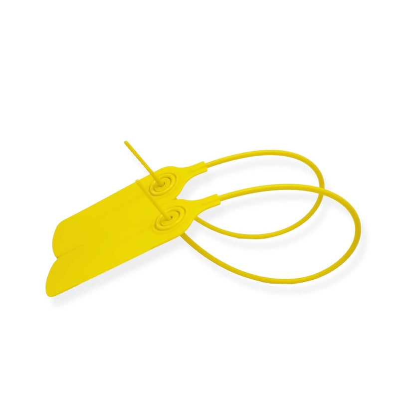 [Australia - AusPower] - REDMOL 100 pcs 300mm Numbered Security Pull Seal Anti Tamper Self Seals Security Zip Ties Luggage Safety Tag Plastic Security Truck Seal (Yellow) Yellow 