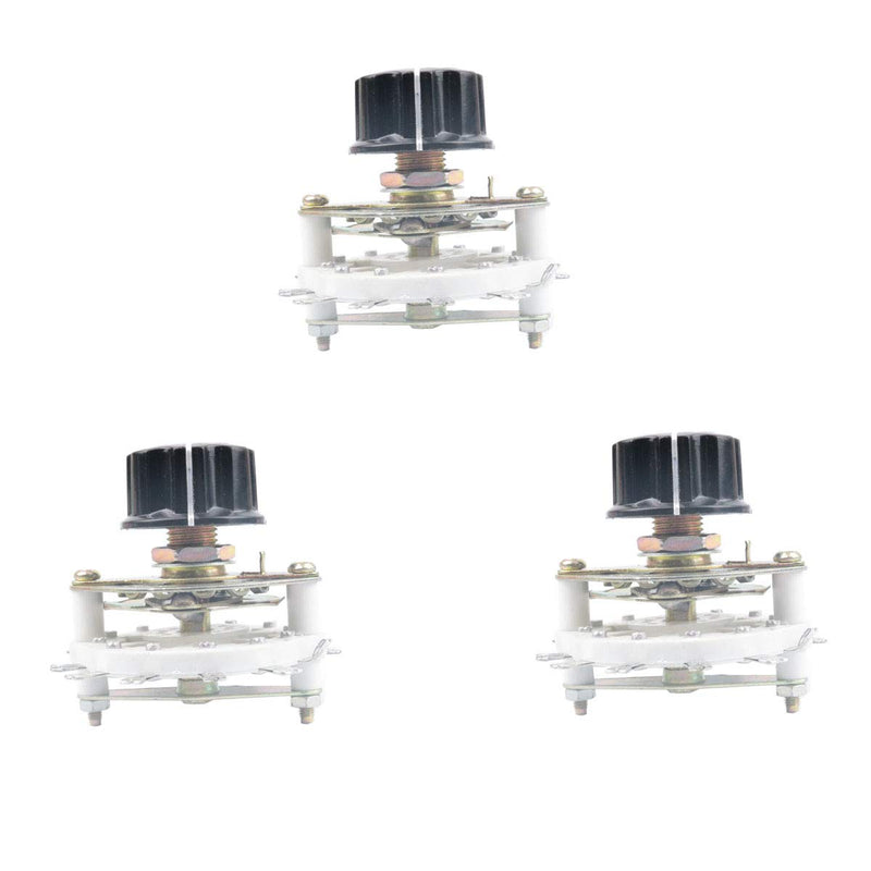 [Australia - AusPower] - Nxtop 6mm knurled Shaft 12Pin 1 Pole 11-Position Selectable Band Rotary Switch 6 Pcs 