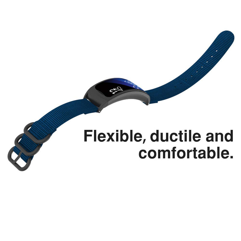 [Australia - AusPower] - MoKo Watch Band Compatible with Samsung Gear Fit 2/Gear Fit 2 Pro, Fine Woven Nylon Adjustable Replacement Strap Fit Samsung Gear Fit 2 SM-R360/Gear Fit 2 Pro SM-R365 Smart Watch - Royal Blue 