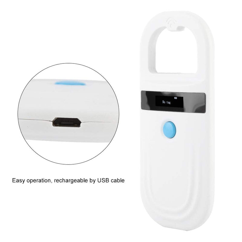 [Australia - AusPower] - Animal Chip ID Scanner, Tosuny Microchip Reader Scanner with OLED Display Screen, Supports FDXB (ISO11784 / 11785) and EMID Microchips Suitable for Animal Management, Resource Management, etc 