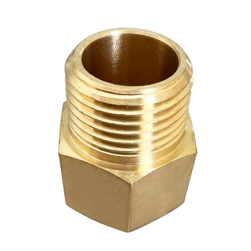 [Australia - AusPower] - Pysrych 2pcs 3/8" NPT Male to 3/8" BSPP Female Adapter Brass Pipe Fitting 3/8" NPT Male x 3/8" BSPP Female 
