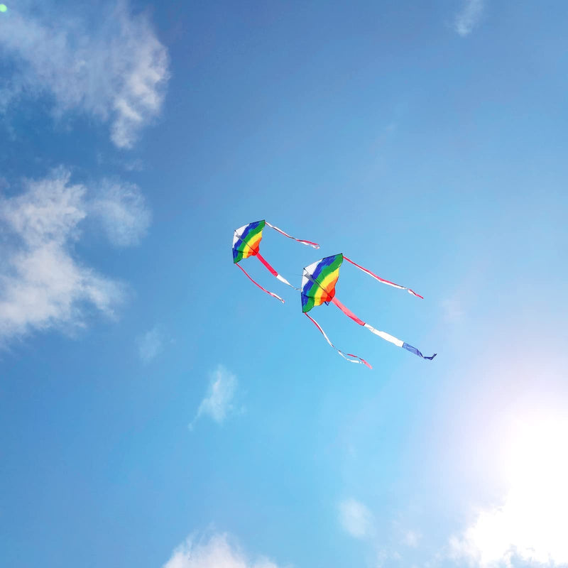 [Australia - AusPower] - Simxkai Kite for Kids Adults,Easy to Fly Rainbow Kite,Best Delta Kite for Beginners Toddlers,Durable Kite c/w 300ft String 