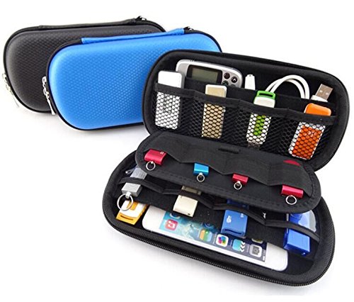 [Australia - AusPower] - Onwon USB Drive Organizer Electronics Accessories Case Big Capability USB Flash Drives Bag (Black) 