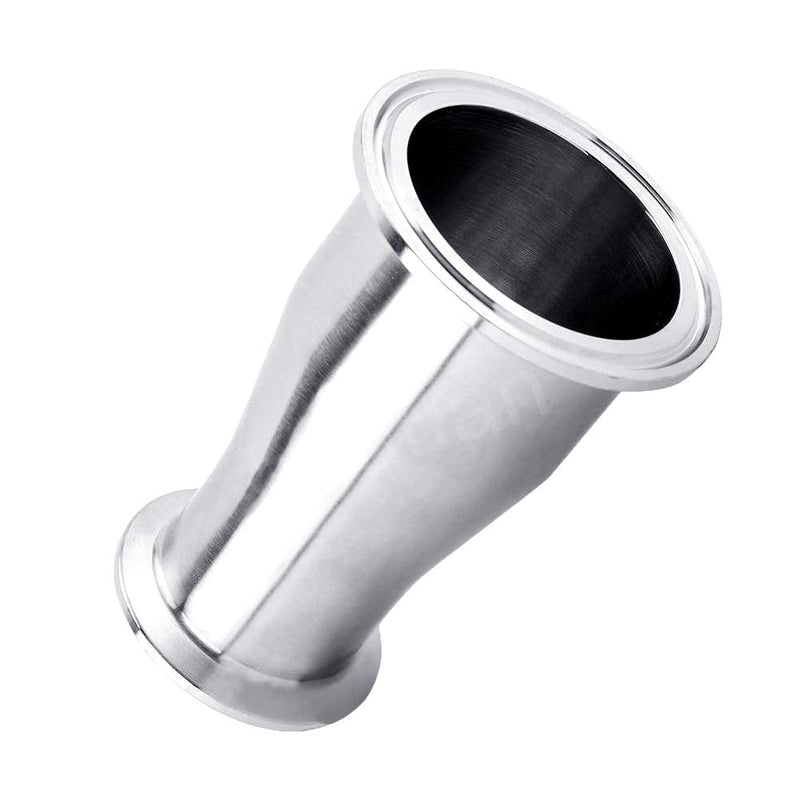 [Australia - AusPower] - Beduan Reducer Tri Clamp Ferrule Stainless Steel 304 Sanitary Fitting 2" Tube OD to 1-1/2" Tube OD(Pack of 2) Pack of 2 