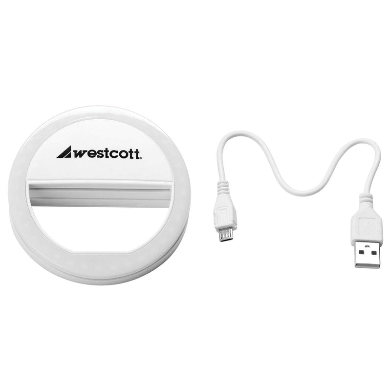 [Australia - AusPower] - Westcott Universal LED Mini Ring Light (3.5") Clip On Selfie Video Conference Light for Phone Camera Tablet and Laptops 