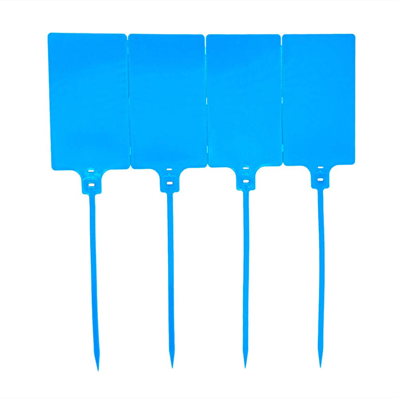 [Australia - AusPower] - Plastic Seals Shipping Tags Logistics Use Big Sign Tie Large Label Tie, 255 mm Total Length, Package of 100 pcs (Blue) Blue 