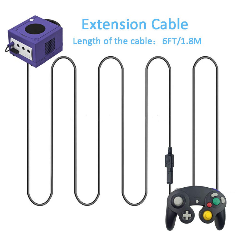 [Australia - AusPower] - Ssgamer 4X 6ft Wii/Gamecube Extension Cables for Nintendo Wii Gamecube GCN (4 Pack) 4 Pack 