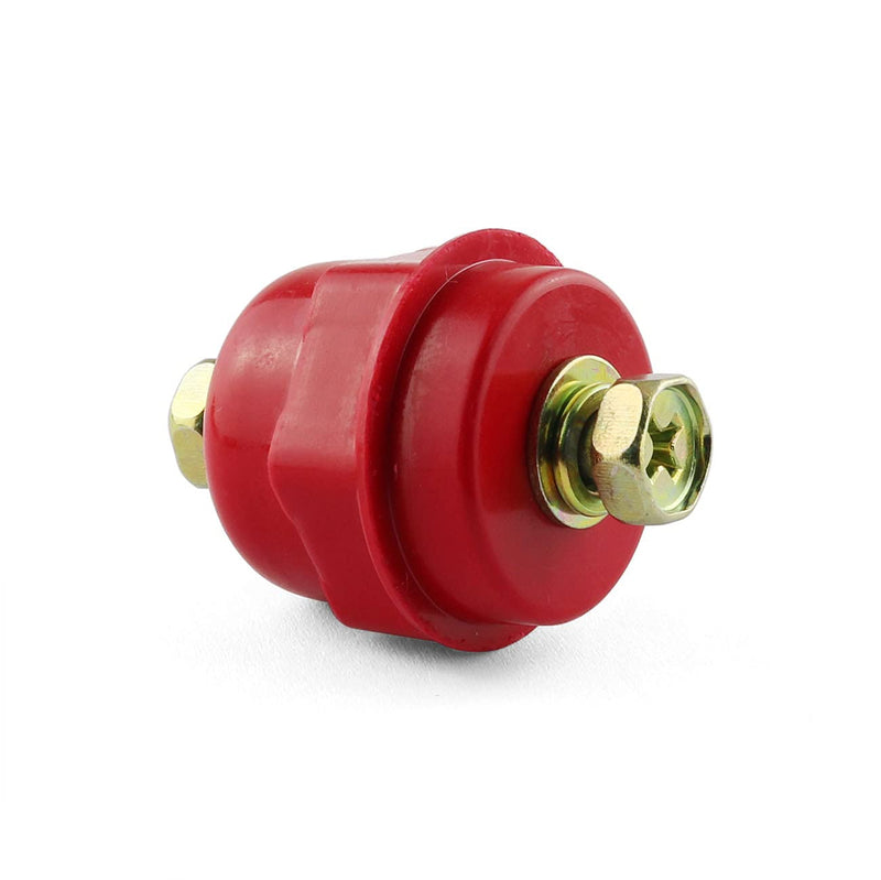 [Australia - AusPower] - E-outstanding 5 Pcs Busba Insulator with Combined Screw, Red Resin Polyester Standoff Insulators, SM25xM6 