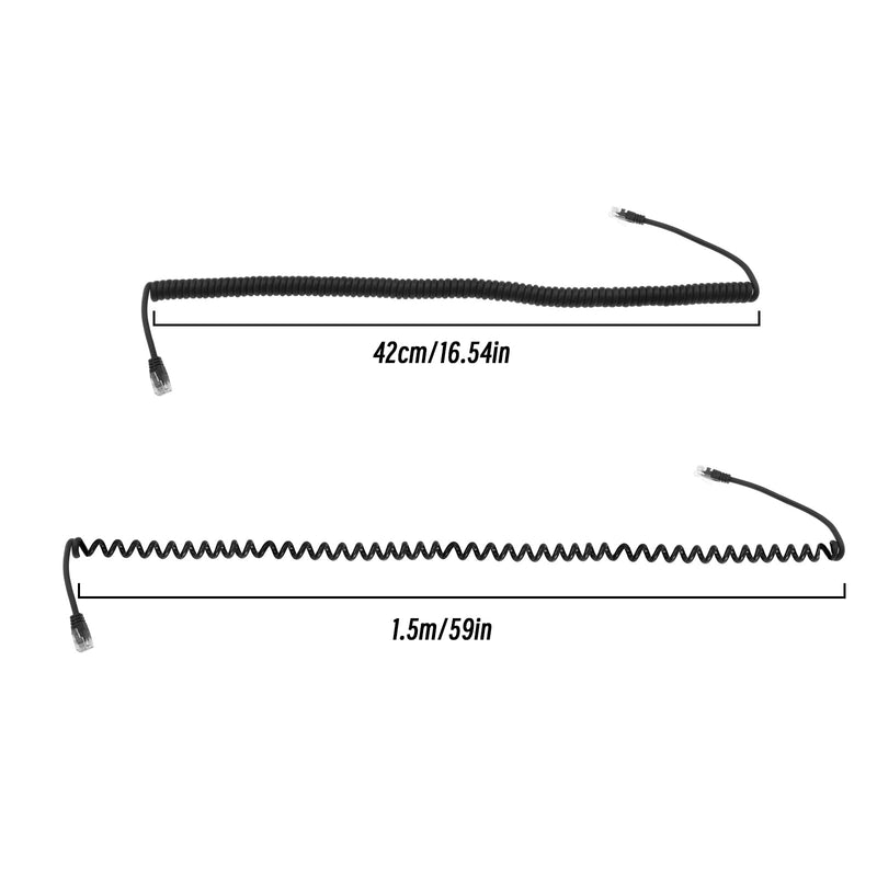 [Australia - AusPower] - The Lord of the Tools RJ12 6P6C Male to Male Telephone Cord Straight Wired Cable Retractable Spring Cable Accessories for Telephone Lines Fax Lines Printer Lines 