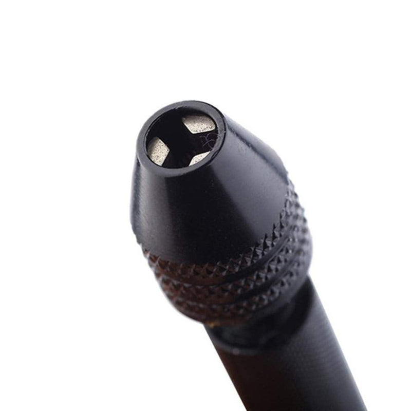 [Australia - AusPower] - KINGFOREST Pin Vise Hand Drill for Resin Casting Molds, Steel Hand Drill with 20 PCS Drill Bits (0.8-3 mm), for Wood, Manual Work DIY, Jewelry, Assembling, Model Making?Black? black 
