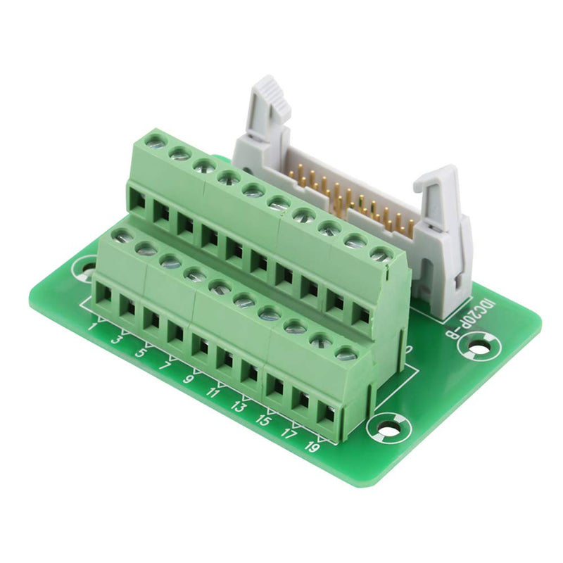 [Australia - AusPower] - Molence IDC20 2x10 Pins 0.1" Male Header Breakout Board, C45 DIN Rail Mounting Terminal Block Connector for PLC MCU 