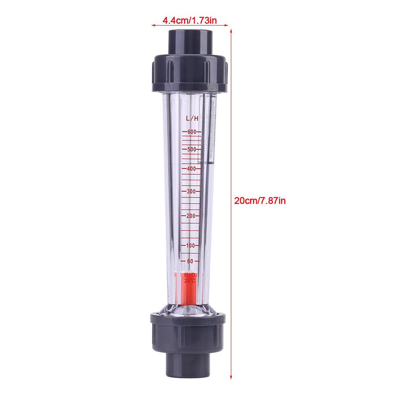 [Australia - AusPower] - 60-600L/H Rotameter Plastic Tube Type Instantaneous Liquid Water Flow Meter DN15 LZS-15 Oxygen Air Flow Meter Gas Flowmeter for Oxygen Air Gas Conectrator 