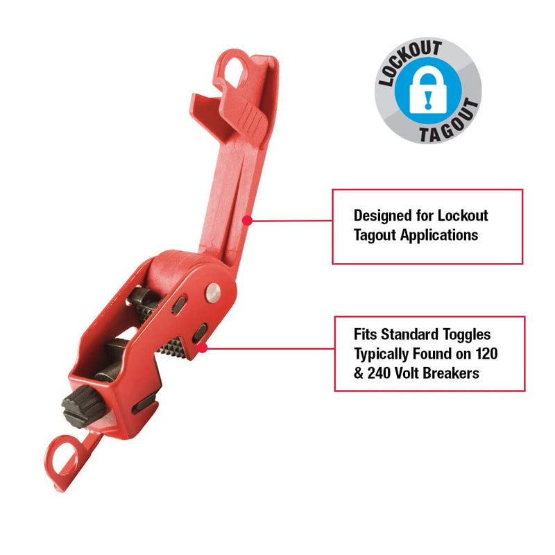 [Australia - AusPower] - Master Lock Circuit Breaker Lockout, Lockout Tagout Breaker Lock, Breaker Box Lock for Standard Single and Double Toggles, 493B Single & Double Toggles 