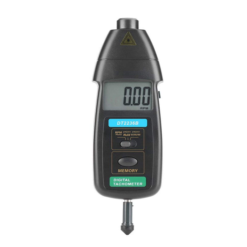 [Australia - AusPower] - DT2236B Professional Photo/Contact Tachometer Counter Handheld LCD Digital Tach Meter Tester for Motor Testing Vehicle Inspection 