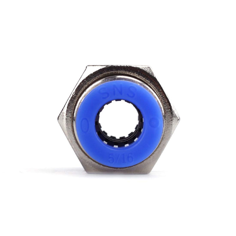 [Australia - AusPower] - SNS SPM-1/4 Tube OD 1/4 NPT Bulkhead Union Nickel Plated Brass Push to Connect Fittings 10 PCS Per Pack 