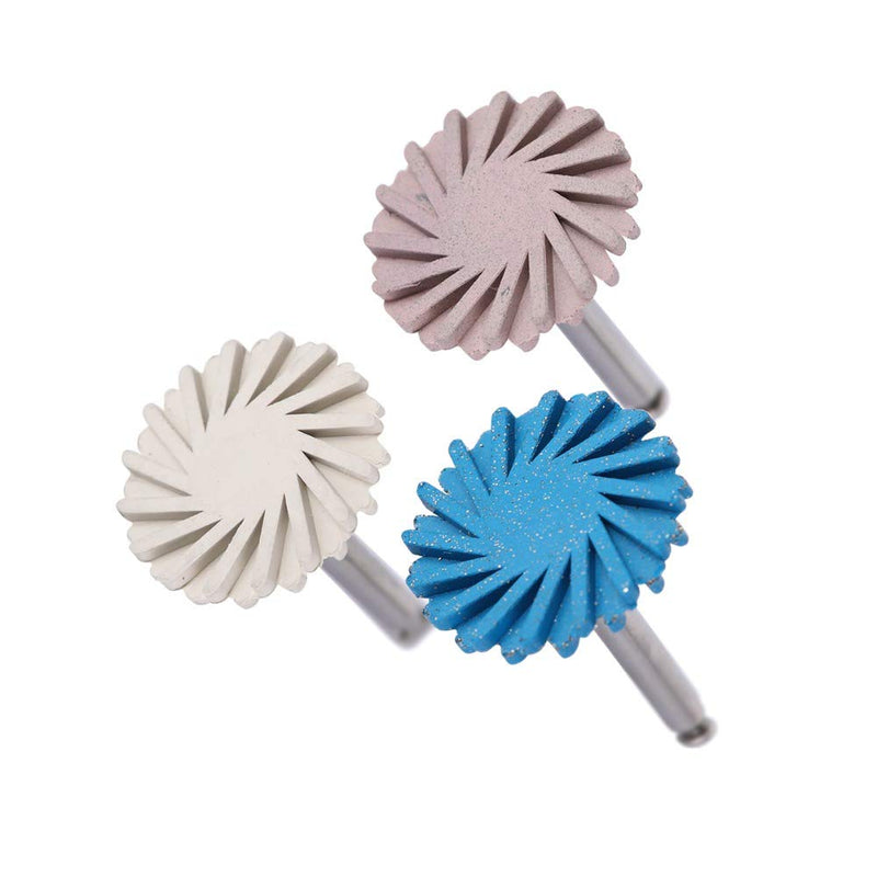 [Australia - AusPower] - 6pcs/Set Dental Composite Resin Polishing Disc Kit Spiral Flex Brush Burs Diamond System RA disc 14mm Wheel 