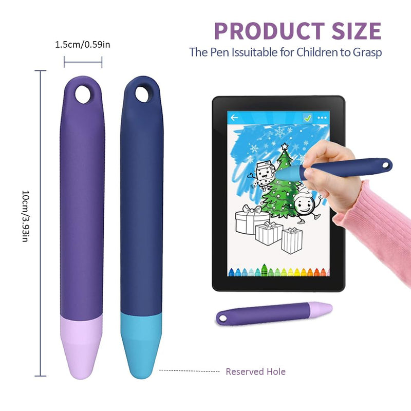 [Australia - AusPower] - [2PCS] TUCANA Premium Stylus Pens for Kids, Compatible with All Touch Screen Devices, iPad and Android Devices, Easy Grip, Durable and Safe Stylus Pen for Kids 