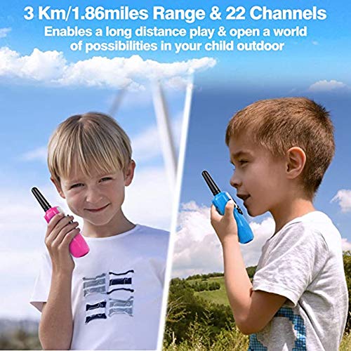 [Australia - AusPower] - Walkie Talkie for Kids 22 Channels 2 Way Radios with Backlit LCD, Flashlight, 3 Mile Long Range Good for Indoor/Outside Adventures, Camping, Hiking, 3 Colorful Pack 
