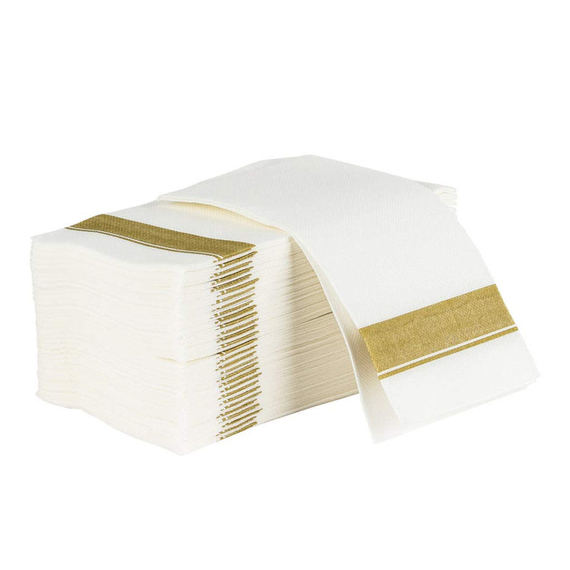 [Australia - AusPower] - Paper Dinner Napkins | Gold Border | 50 Pcs. 