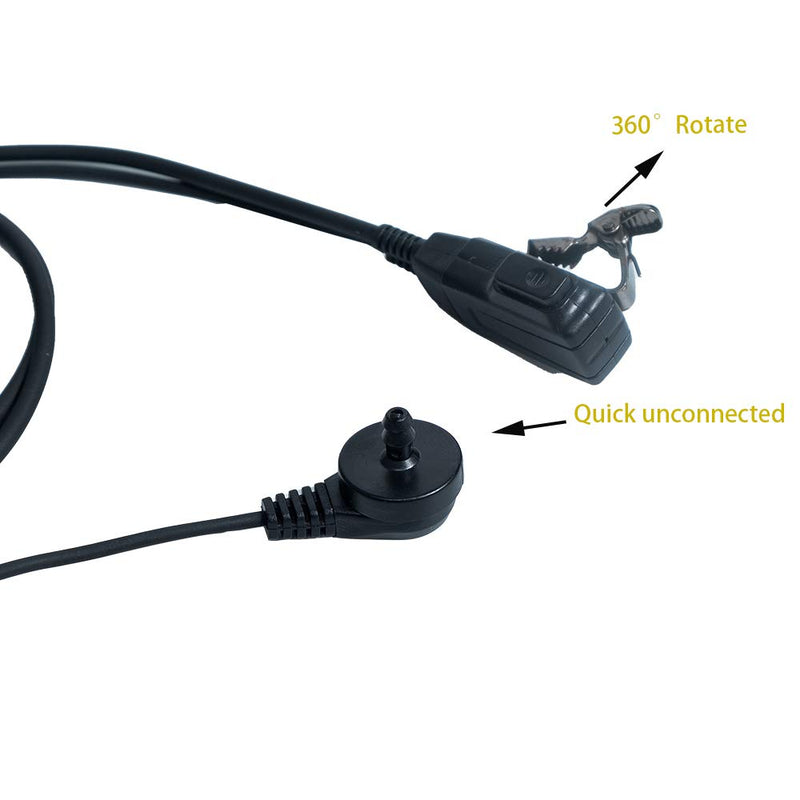 [Australia - AusPower] - Caroo Midland Walkie Talkie Headset,Covert Acoustic Tube Walkie Talkies Earpiece Headsets with PTT Mic for Midland GXT1000VP4 LXT500VP3 GXT1050VP4 GXT1000XB(2 Pack) 
