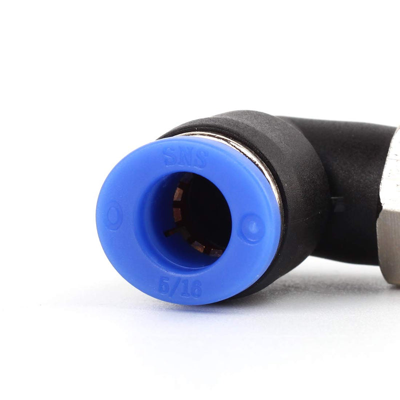 [Australia - AusPower] - SNS SPL5/16-N02 5/16"Tube OD x 1/4 NPT Male Elbow Nickel Plated Brass and Plastic Pneumatic Tube Fittings(10 PCS) SPL 