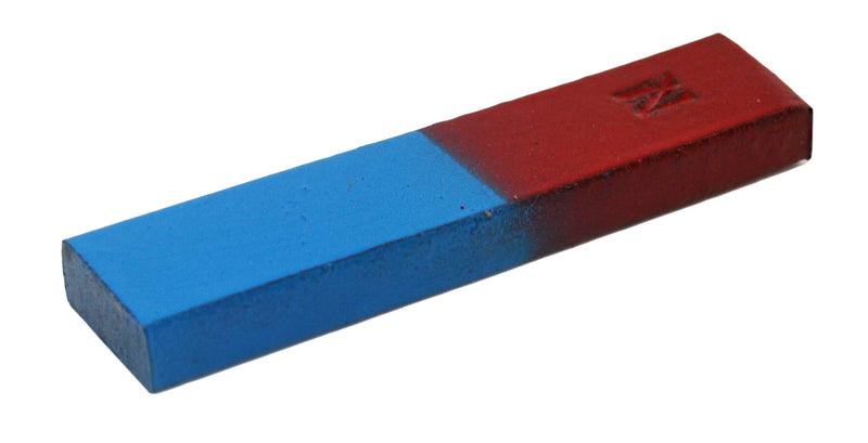 [Australia - AusPower] - Bar Magnets, Set of 2 - Red & Blue, North/South Poles - Chrome Steel - Includes Keepers - Perfect for Physics Classrooms & Magnetism Experiments - Eisco Labs 