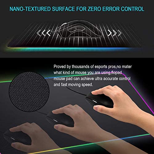[Australia - AusPower] - RGB Mousepad Led Mouse Pad, Large Mouse Pad,Led and Big Mouse mat black 