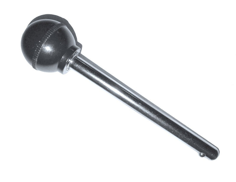 [Australia - AusPower] - Pin, Tensile - (3/8" Dia 5-1/2" Locking Space) Universal Weight Stack Replacement SELECTOR KEY | Various size Locking Space | DETENT PINS w/Round Black KNOB - Chrome Plated Steel Shaft | by SBD Locking Length 5-1/2" 
