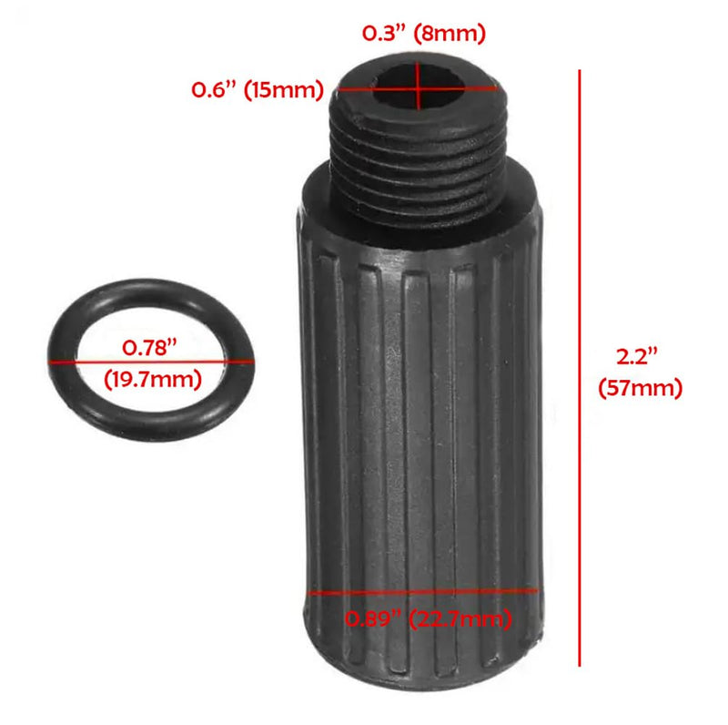 [Australia - AusPower] - WYZBEN Air Compressor Oil Cap Plug Included Gasket Seal Compatible with Craftsman Powermate Coleman Husky E100087 Replacement Part Black 0.6In Thread M15 Accessories 