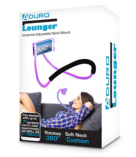 [Australia - AusPower] - Aduro Phone Neck Holder, Gooseneck Lazy Neck Phone Mount to Free Your Hands for iPhone Android Smartphone Pink 