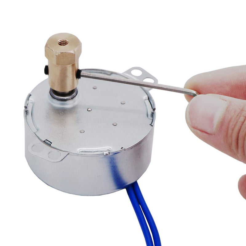 [Australia - AusPower] - Twidec/Synchronous Turntable Motor Electric Motor 2.5-3RPM/MIN 50/60Hz 4W CCW/CW AC100~127V Synchron Motor for Cup Turner,Cuptisserie Rotator with 7mm Flexible Coupling TYC-50-2.5-3R-XLLB1PCS 