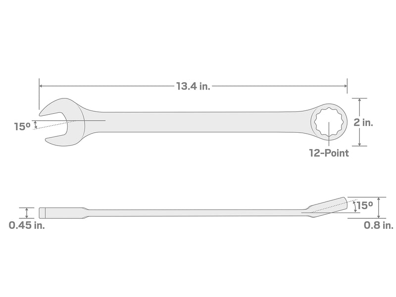 [Australia - AusPower] - TEKTON 1 Inch Combination Wrench | 18266 Standard 1 in. 