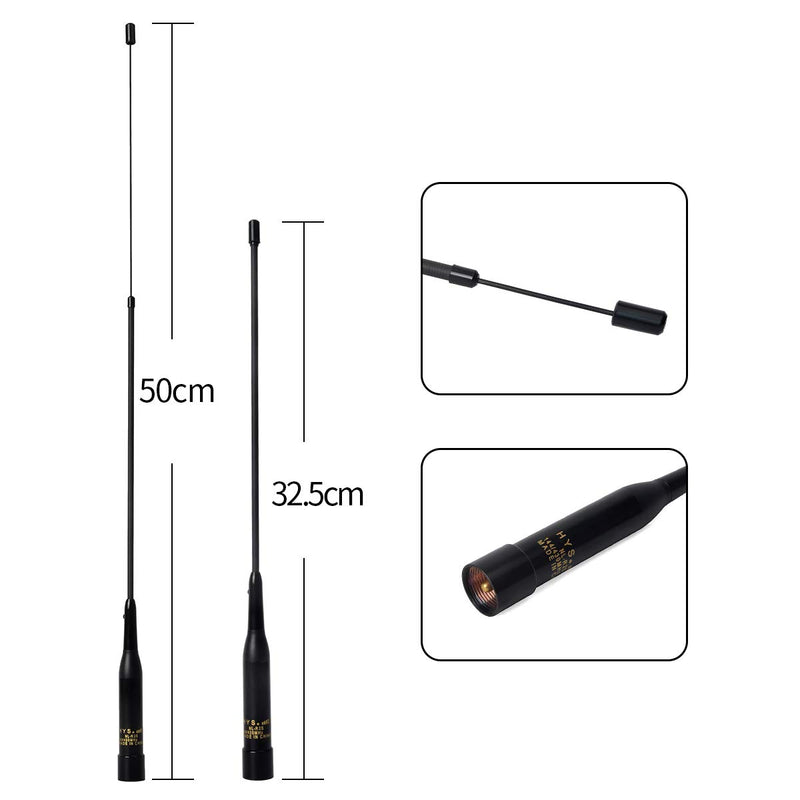 [Australia - AusPower] - Dual-Band VHF UHF Mobile Radio Antenna NL-R2S 20inch Soft Telescopic Antenna 137-174/180-260(Receive only)/400-480MHz PL259 Connector 