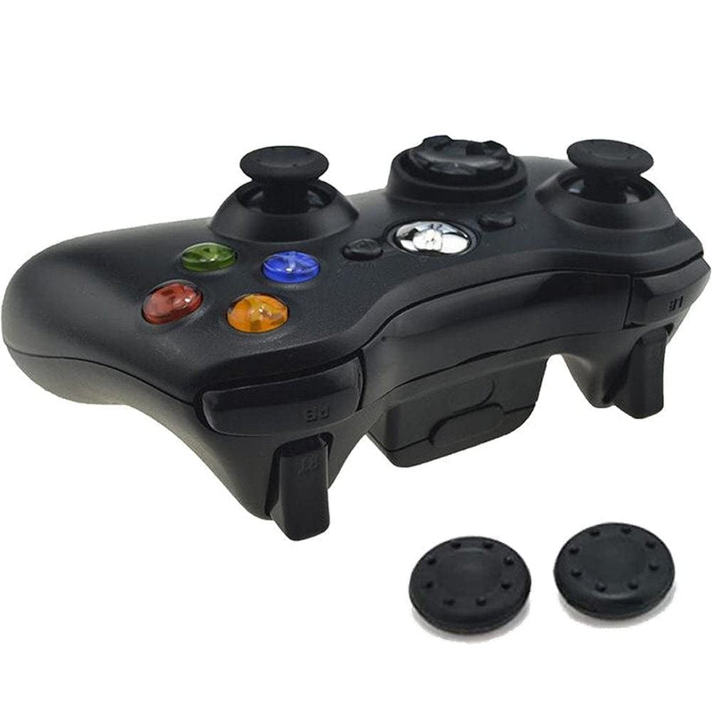 [Australia - AusPower] - BEK Controller replacement for Xbox 360 Controller Wireless Remote Gamepad, Non-Slip Joystick Thumb Grips, Double Shock, Live Play, compatible with Microsoft Xbox 360 Slim PC Windows 10 8 7 (Black) 