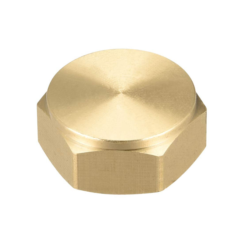 [Australia - AusPower] - uxcell M18x1.0 Pipe Fitting Cap, Brass Hex Female Thread Hose Connector, for Garden and Outdoor Water Pipes Nozzle Joints, 2Pcs M18 