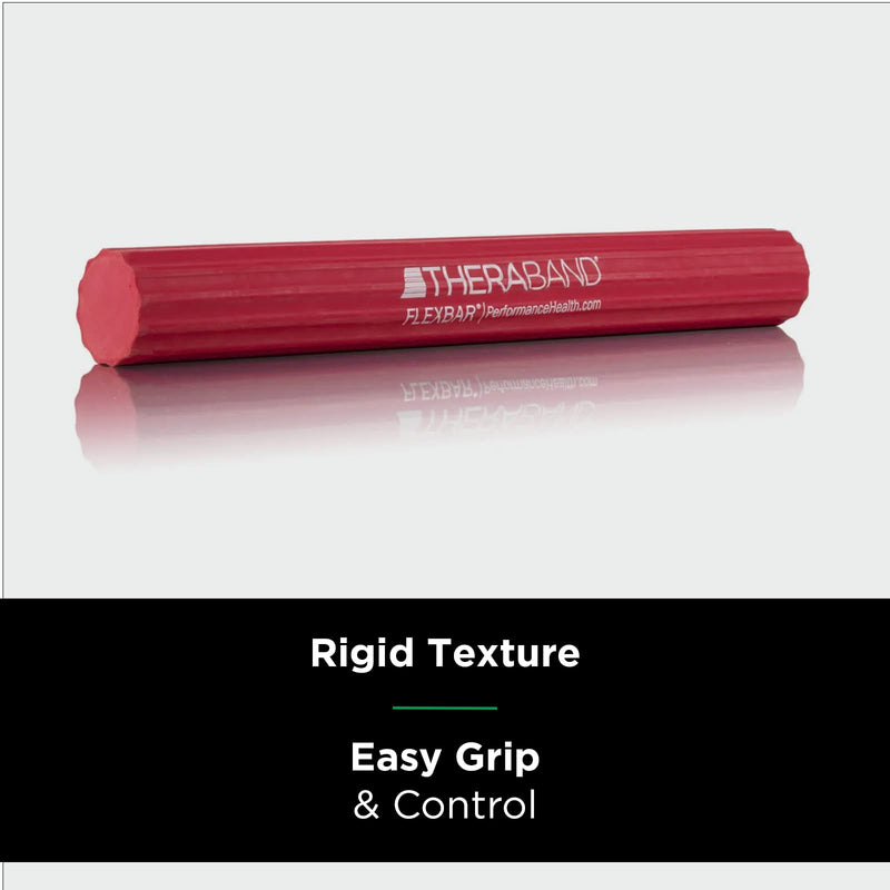 [Australia - AusPower] - THERABAND FlexBar, Tennis Elbow Therapy Bar, Relieve Tendonitis Pain & Improve Grip Strength, Resistance Bar for Golfers Elbow & Tendinitis New Version Red - Light 