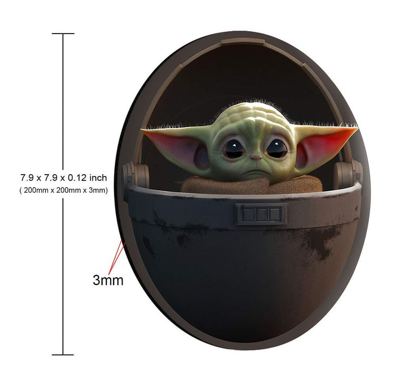 [Australia - AusPower] - Baby Yoda Mouse Pad, Non-Slip Rubber Gaming Mouse Pad, Office Round Mouse Pad Baby Yoda #4 