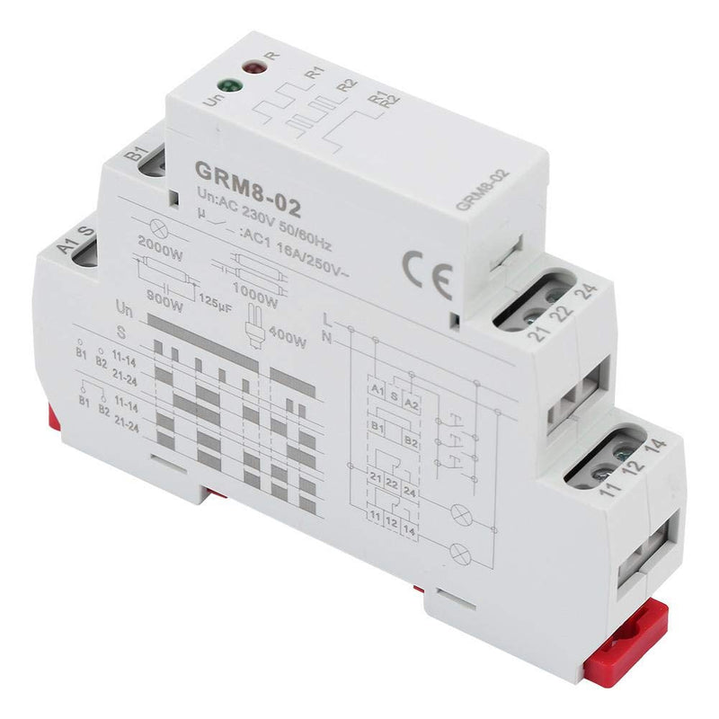 [Australia - AusPower] - Electronic Impulse Relay, GRM8-02 Electronic Impulse Relay Latching Relay Memory Relay AC 230V Achieve Multi Point Control by Impulse Commands 