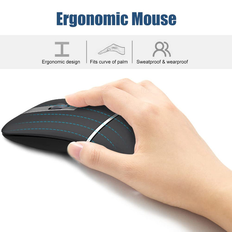 [Australia - AusPower] - NORMIA RITA Foldable Arc Wireless Mouse Silent Click Bluetooth 2.4GHz Dual Modes Portable Curved Mouse for Home, Office, Travel Gray 