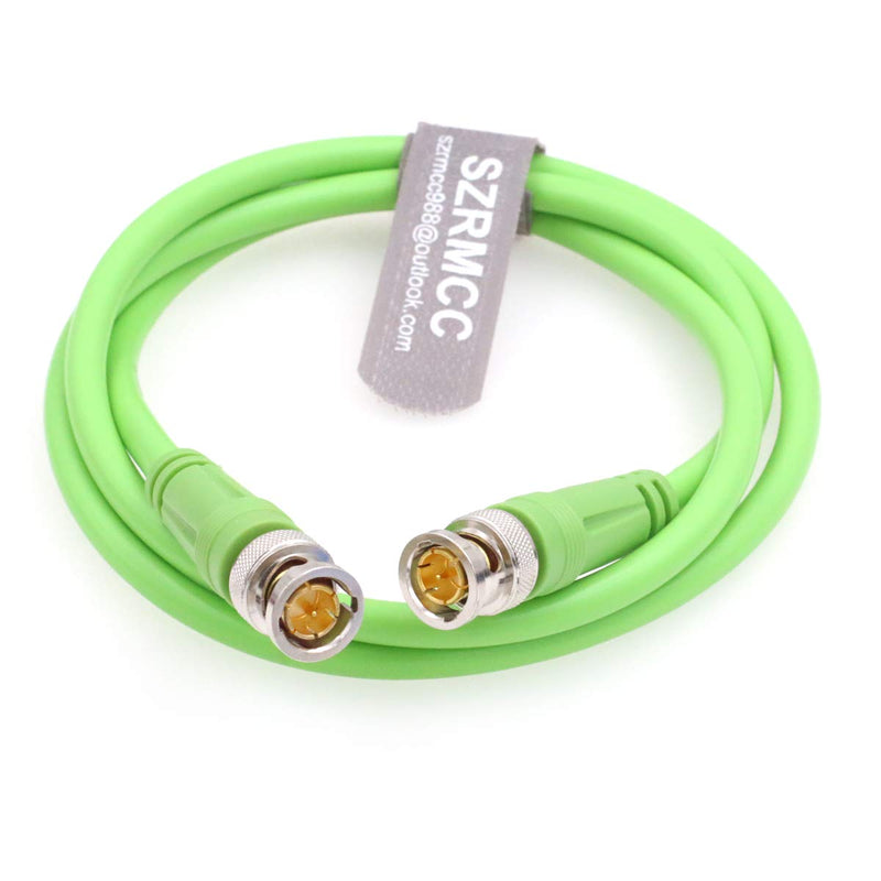 [Australia - AusPower] - SZRMCC HD SDI 12G 75ohm Male to Male 4K Video Coaxial BNC Cable for Cameras Monitors (1m) Green Cable 1m 