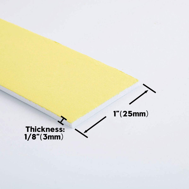 [Australia - AusPower] - Foam Insulation Tape, Weather Stripping for Sliding Doors, Seal, HVAC, Windows, Pipes, Air Conditioning, Plumbing, High Density Foam Seal Tape, Craft Tape(White, 33Ft x 1/8” x 1”) 33Ft x 1/8'' x 1'' White 