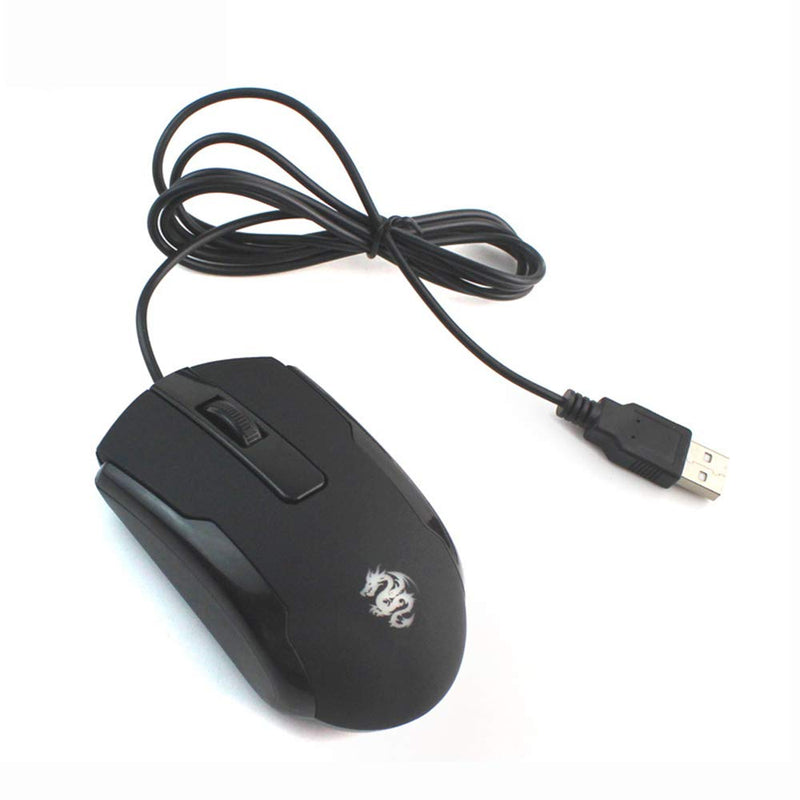 [Australia - AusPower] - WishLotus Left Handed Mouse Logo Laser Engraving and Matte Process 800 DPI Resolution 3D Button Plug and Play Mini USB Wired Mouse Suitable for Laptop 