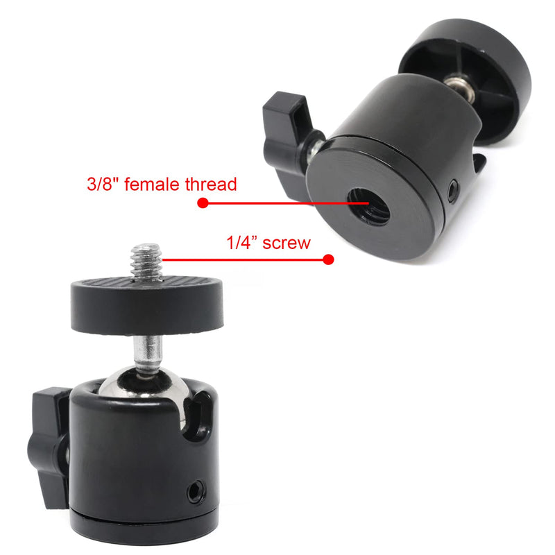 [Australia - AusPower] - Honbay 1 Piece 1/4 Inch to 3/8 Inch Convert Screw Adapter Swivel Mini Ball Head Screw Tripod Mount for DSLR Camera Camcorder Light Bracket 