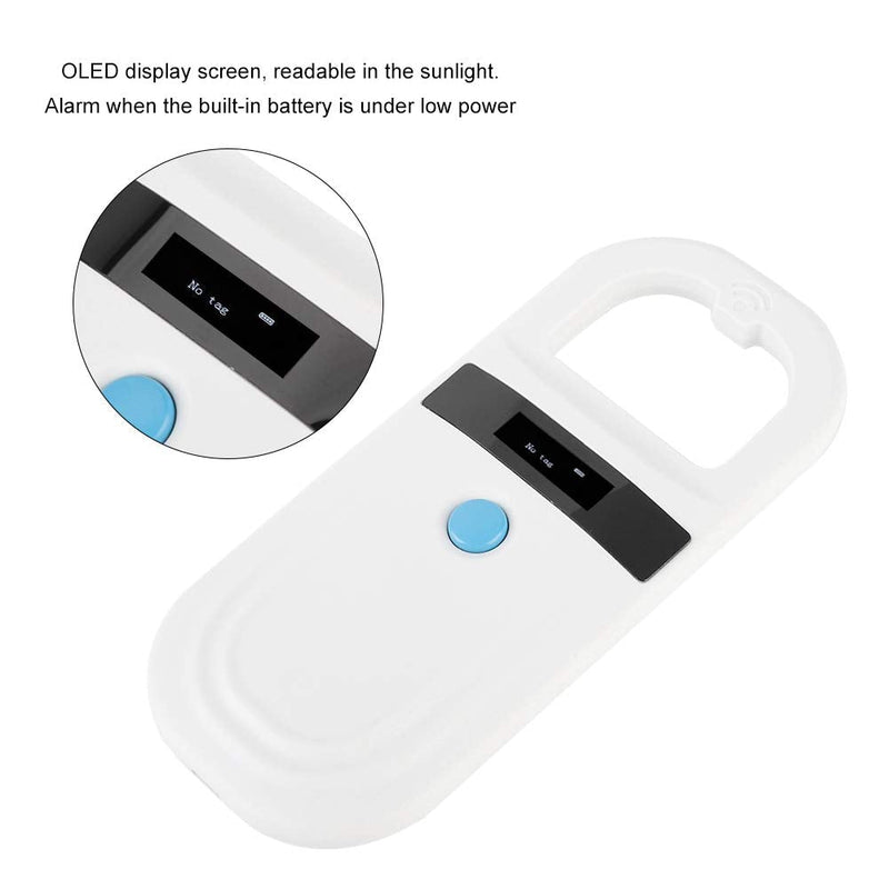 [Australia - AusPower] - Animal Chip ID Scanner, Tosuny Microchip Reader Scanner with OLED Display Screen, Supports FDXB (ISO11784 / 11785) and EMID Microchips Suitable for Animal Management, Resource Management, etc 