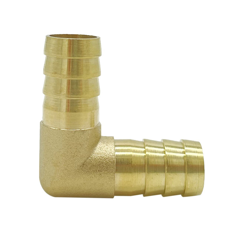 [Australia - AusPower] - Metaland Brass 3/4" Hose Barb Elbow 90 Degree L Right Angle Barbed Fitting Water Fuel Air (Pack of 2) 3/4"Barb x 3/4"Barb 