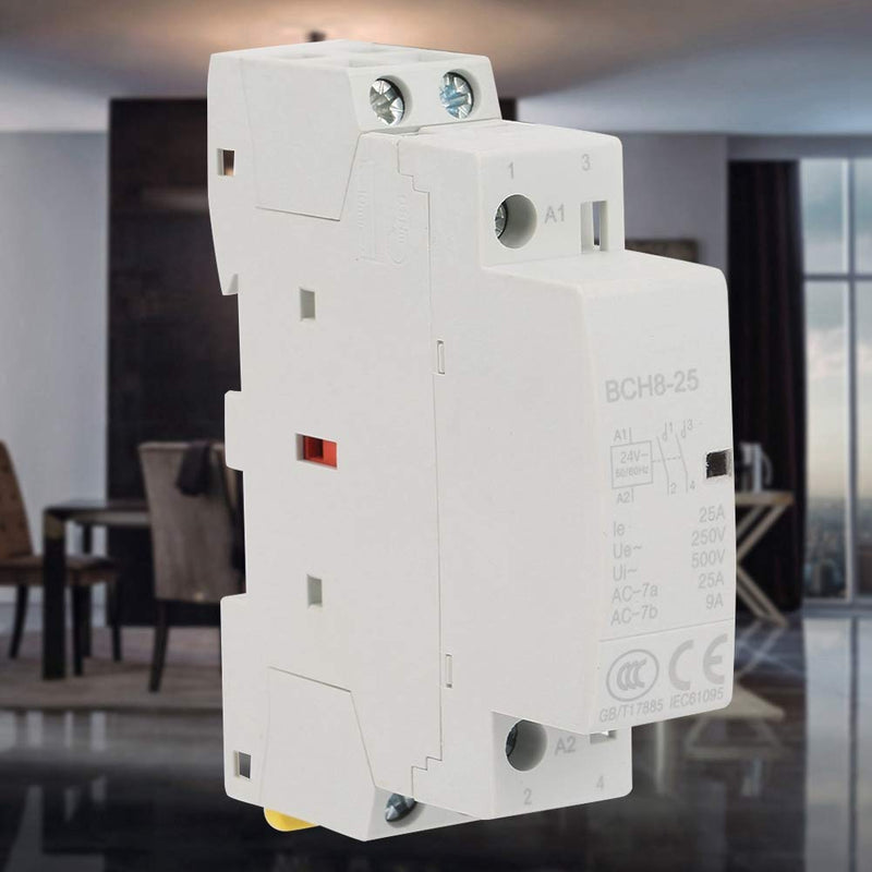 [Australia - AusPower] - DIN Mount Relay,2P 25A 24V 2NO 50/60HZ Household AC Contactor with Din Rail 