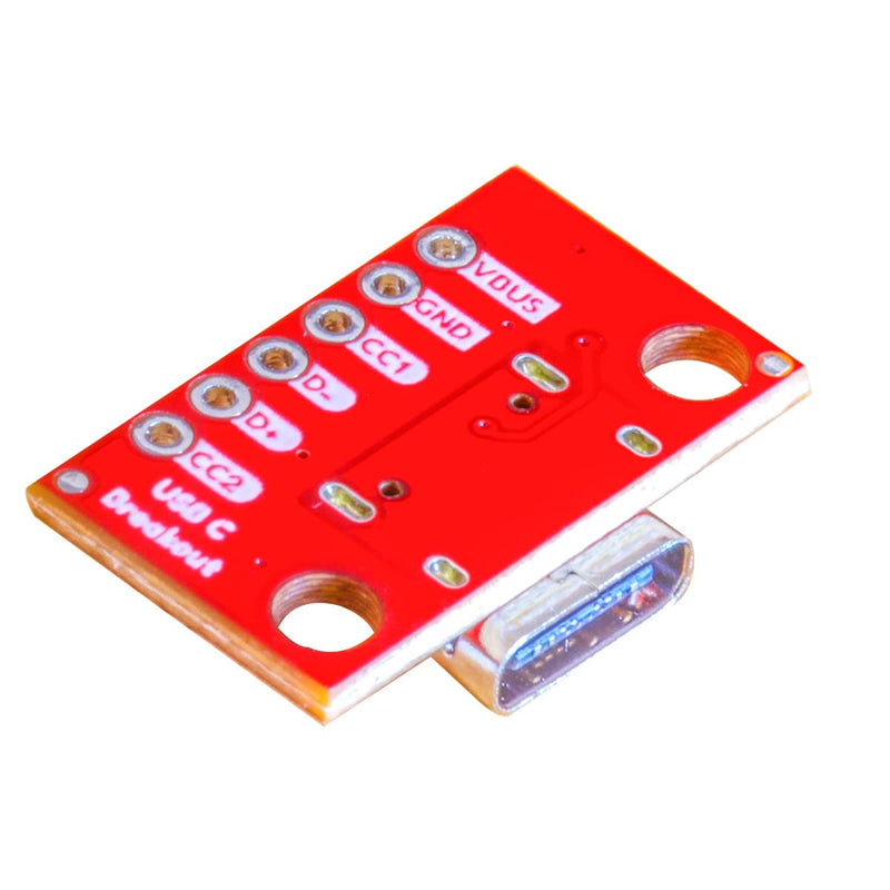 [Australia - AusPower] - USB Type-C Breakout Board Serial Basic Breakout Female Connector Type PCB Converter Board (5 PCS) 5 PACK 