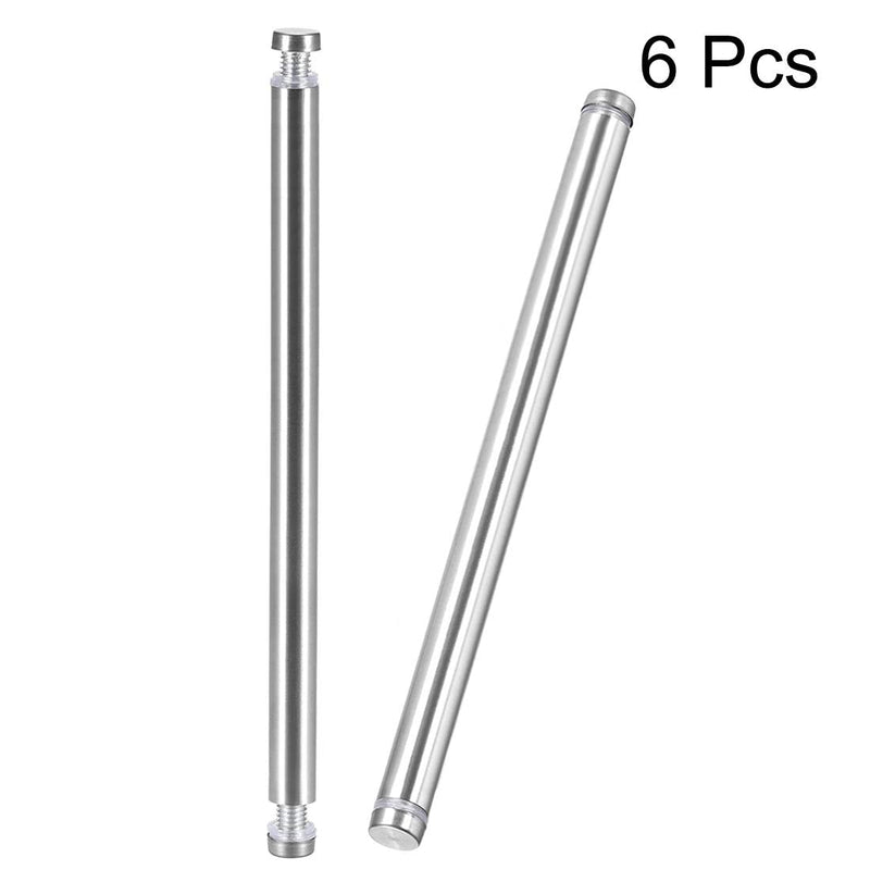 [Australia - AusPower] - uxcell 1/2 Dia x 8"(12x204mm) Double Head Standoff Screws Acrylic Glass Nails 6pcs 