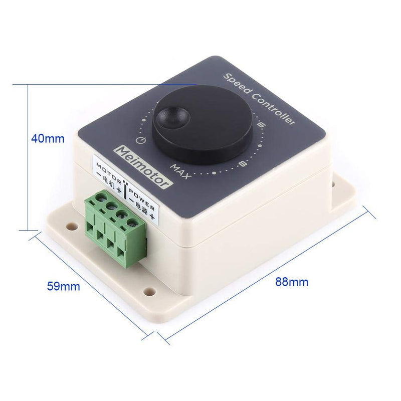 [Australia - AusPower] - PWM Motor Speed Controller Waterproof Shell DC 10-60V 20A Pulse Width Modulator Driver RC Controller Speed Regulator Rotary Switches 