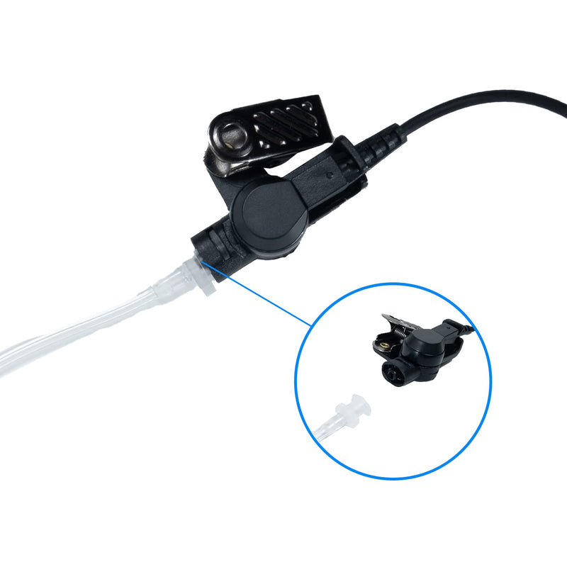 [Australia - AusPower] - Klykon 2 Wire Covert Acoustic Tube Surveillance Earpiece Headset Mic PTT Kit for Motorola XTS2500 XTS5000 XTS3000 XTS1500 Two Way Radio Walkie Talkie 